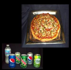 Pizza and soda